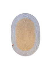 GRİ BAMBU JÜT OVAL HALI/PASPAS 90X60CM