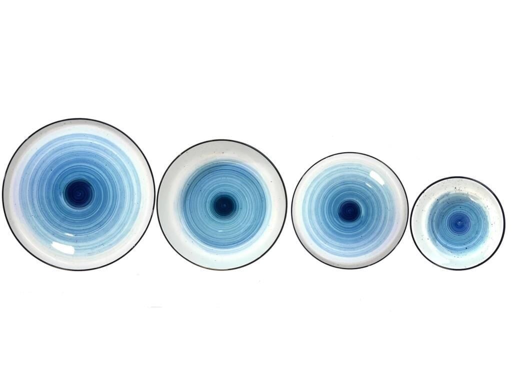 MİNT SERİSİ MAVİ 6 KİŞİLİK 24 PARÇA YEMEK TAKIMI