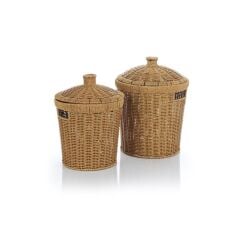 RATTAN KONİK 2'Lİ PATATES SOĞAN SEPETİ