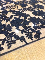 AROW SİYAH ÇİÇEK DESEN 6'LI AMERİKAN SERVİS