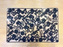 AROW SİYAH ÇİÇEK DESEN 6'LI AMERİKAN SERVİS