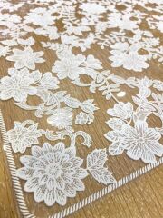 AROW BEYAZ ÇİÇEK DESEN 6'LI AMERİKAN SERVİS