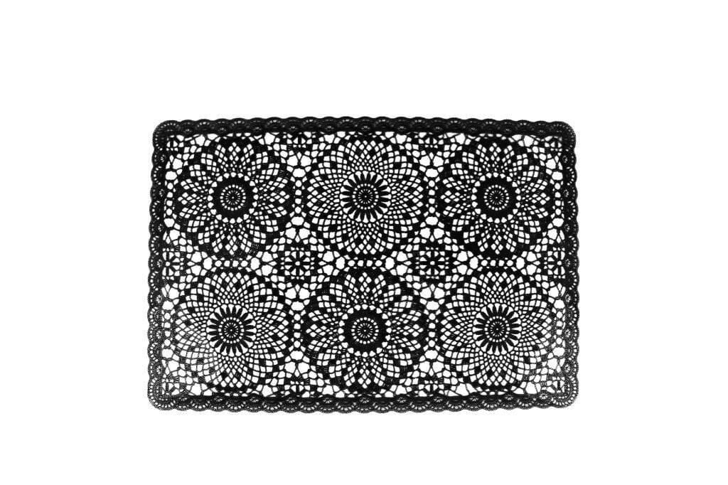 AROW SİYAH DANTEL DESEN 6'LI AMERİKAN SERVİS