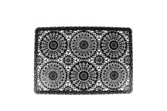 AROW SİYAH DANTEL DESEN 6'LI AMERİKAN SERVİS