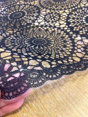 AROW SİYAH DANTEL DESEN 6'LI AMERİKAN SERVİS