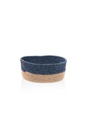 LACİVERT BAMBU JÜT OVAL SEPET 24X215X12CM