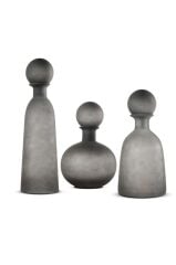 FÜME MAT CAM HARELİ 3'LÜ ŞİŞE SET