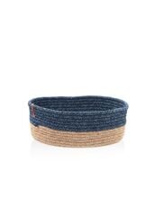 LACİVERT BAMBU JÜT OVAL SEPET 35X24X12CM