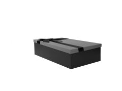 SİYAH GRİ FİYONKLU KUTU 22CM