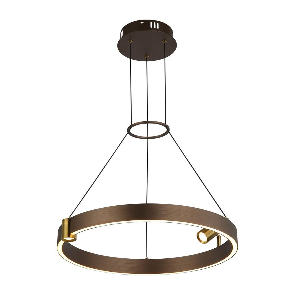 CORTANA KAHVE LEDLİ YUVARLAK AVİZE