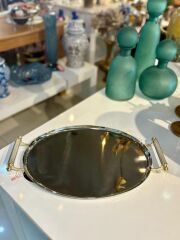 VOLKAN GÜMÜŞ ALTIN OVAL TEPSİ 49X31CM