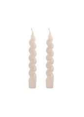 CANDY BEJ 2'Lİ ŞAMDAN MUM 17CM