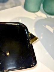 VOLKAN SİYAH ALTIN TEPSİ 47X28X8CM