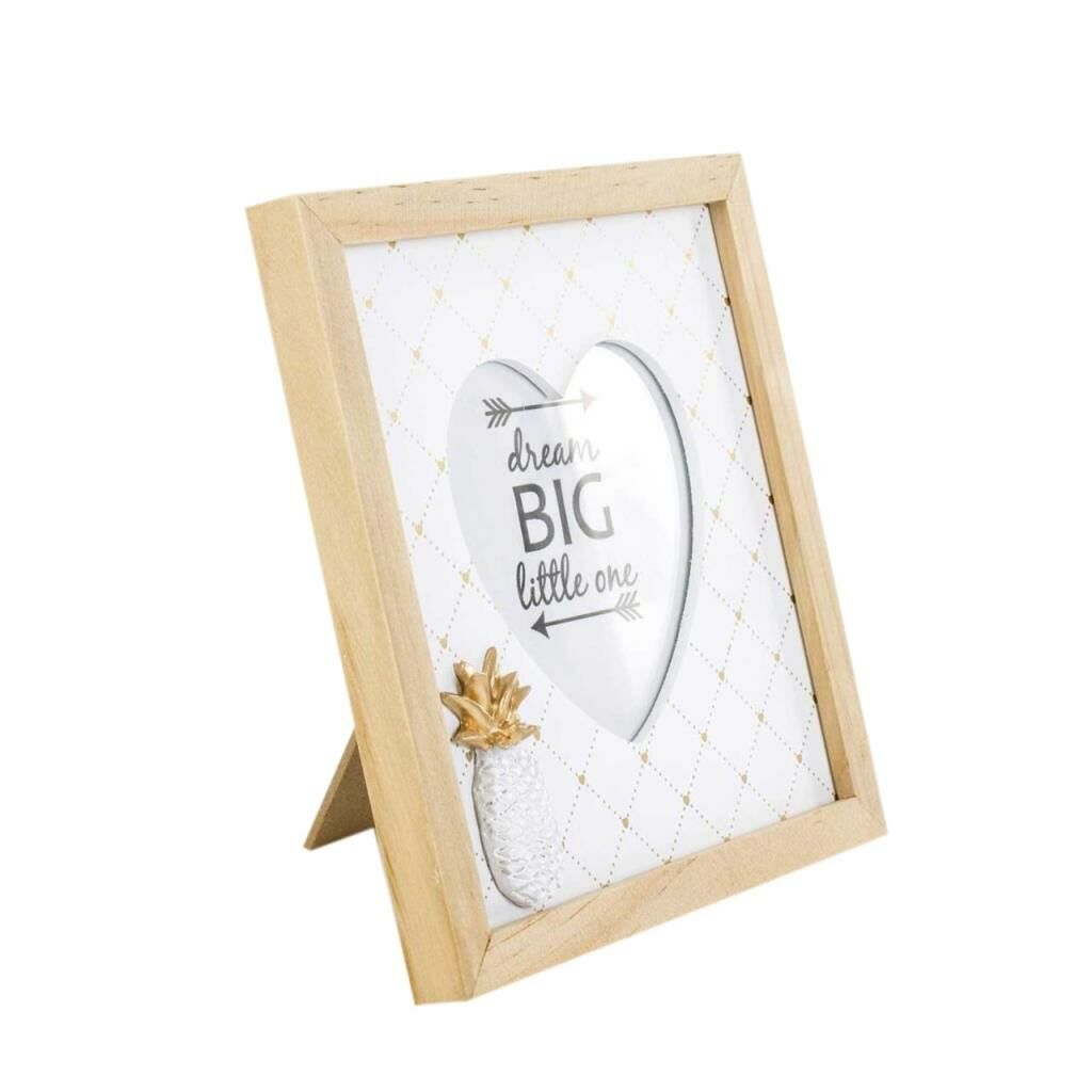 AHŞAP KARE KAHVE KALP ÇERÇEVE 17x17 cm