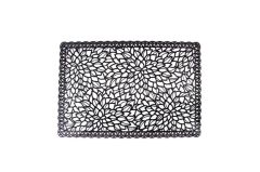 AROW SİYAH YAPRAK DESEN 6'LI AMERİKAN SERVİS