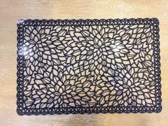 AROW SİYAH YAPRAK DESEN 6'LI AMERİKAN SERVİS