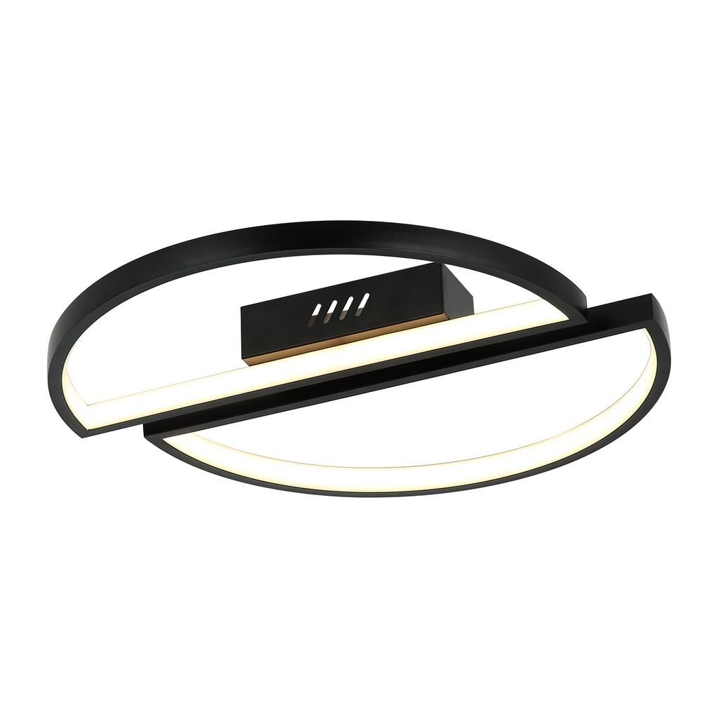 BELZA SİYAH LEDLİ PLAFONYER AVİZE 3000K