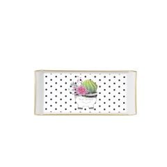 BEYAZ DESEN2 DİKDÖRTGEN TEPSİ 13X29CM