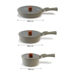 NEOFLAM MİDAS GRİ 9 PARÇA MEDUIM SET