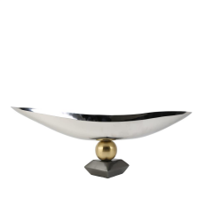 VOLKAN GÜMÜŞ ALTIN AYAKLI KASE/GONDOL 47X17X20CM