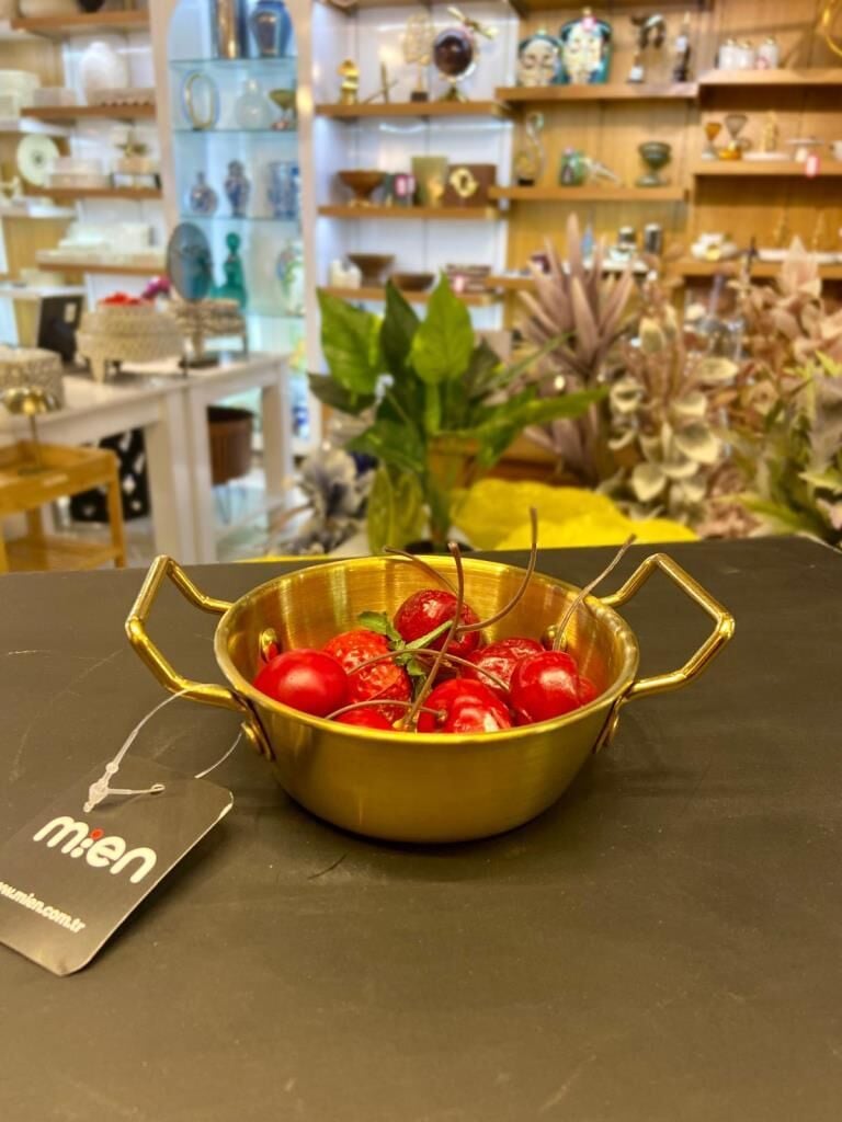 ALTIN ESKİTME KASE/ÇEREZLİK 10CM