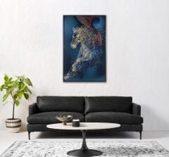 LACİVERT AKRİLİK TAŞLI TABLO 110X70CM