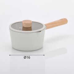 NEOFLAM FİKA ALÜMİNYUM DÖKÜM KAPAKLI SÜT TAVASI GRİ 16CM