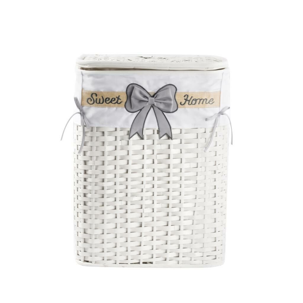 RATTAN BEYAZ ÇAMAŞIR SEPETİ 58CM