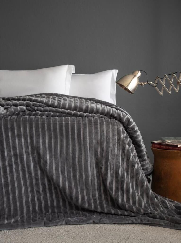 GENTLE GRİ TEK KİŞİLİK BATTANİYE 160X220CM