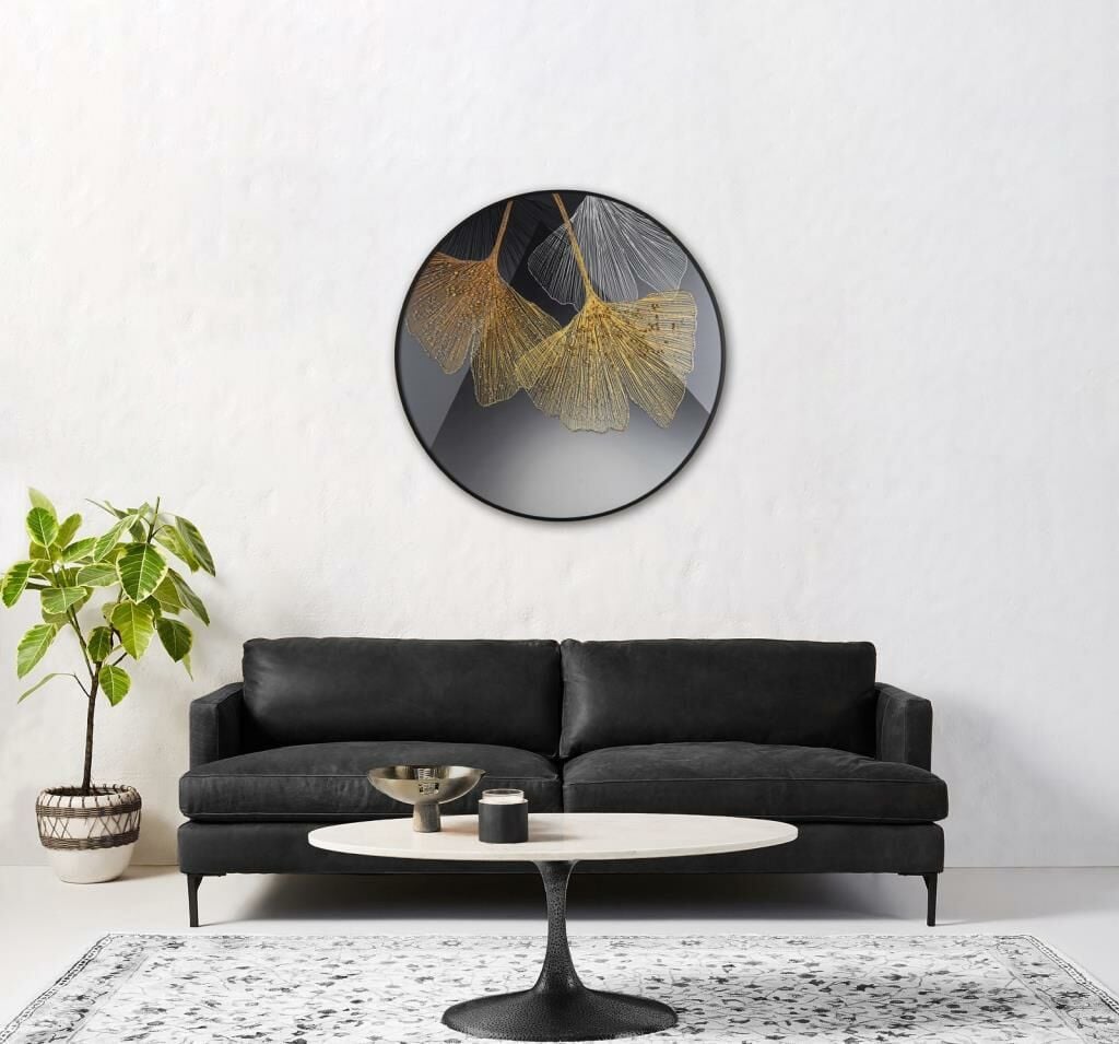 SİYAH ALTIN AKRİLİK TAŞLI TABLO 80CM