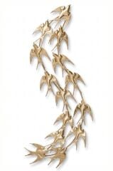 ALTIN KUŞLU METAL TABLO 84X37CM