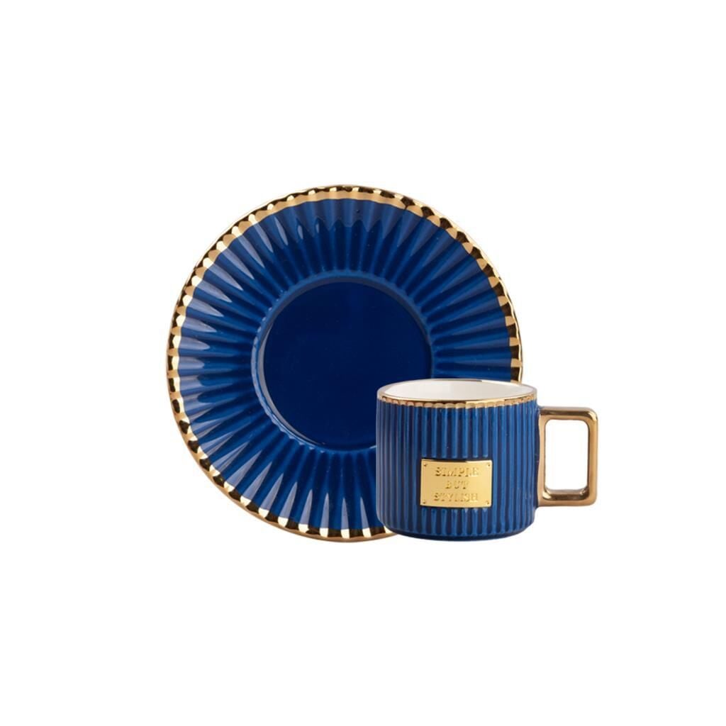 LACİVERT ALTIN TEK KİŞİLİK TÜRK KAHVESİ FİNCANI