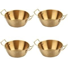 ALTIN ESKİTME 4'LÜ KASE/ÇEREZLİK 14CM