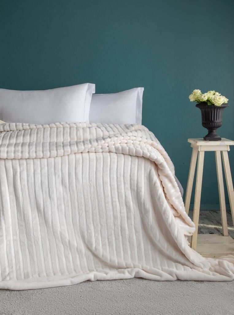 GENTLE EKRU TEK KİŞİLİK BATTANİYE 160X220CM