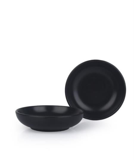 MAT SİYAH YUVARLAK SOSLUK 13CM