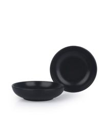 MAT SİYAH YUVARLAK SOSLUK 13CM