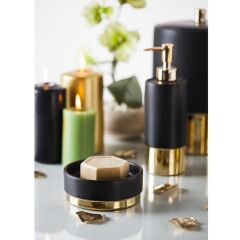 MATILDA SİYAH-ALTIN KATI SABUNLUK