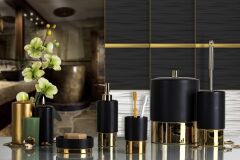 MATILDA SİYAH-ALTIN KATI SABUNLUK