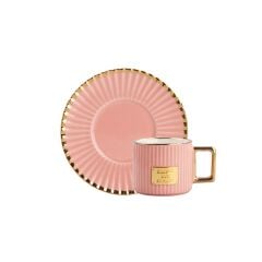 PEMBE ALTIN TEK KİŞİLİK TÜRK KAHVESİ FİNCANI