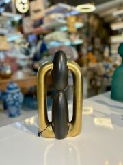 SİYAH ALTIN VAZO/DEKOR 13X6X26CM