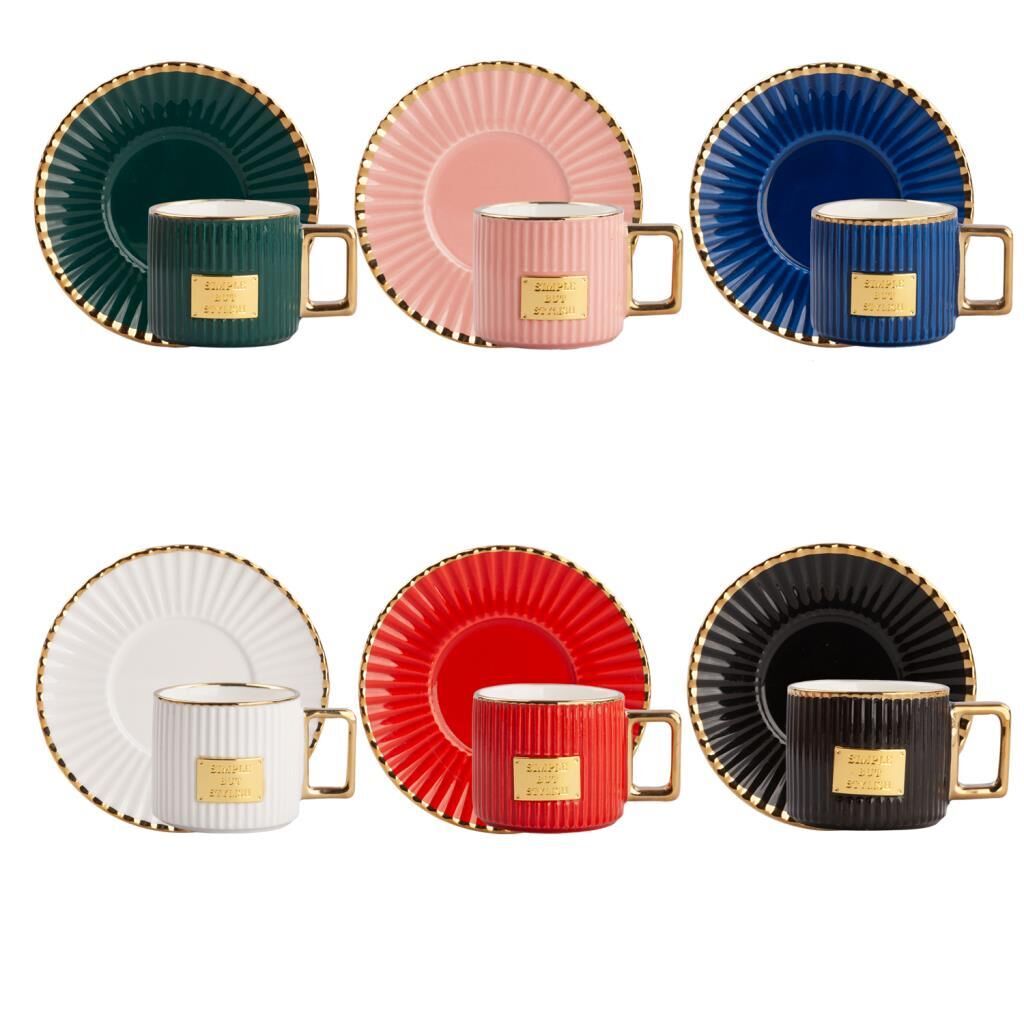 6 RENK 6 KİŞİLİK TÜRK KAHVESİ FİNCANI