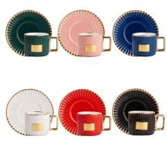 6 RENK 6 KİŞİLİK TÜRK KAHVESİ FİNCANI