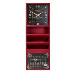 BORDO AHŞAP SAAT DERGİLİK