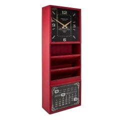 BORDO AHŞAP SAAT DERGİLİK