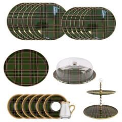 EKOSE YEŞİL 6 KİŞİLİK 27 PARÇA SERVİS SETİ