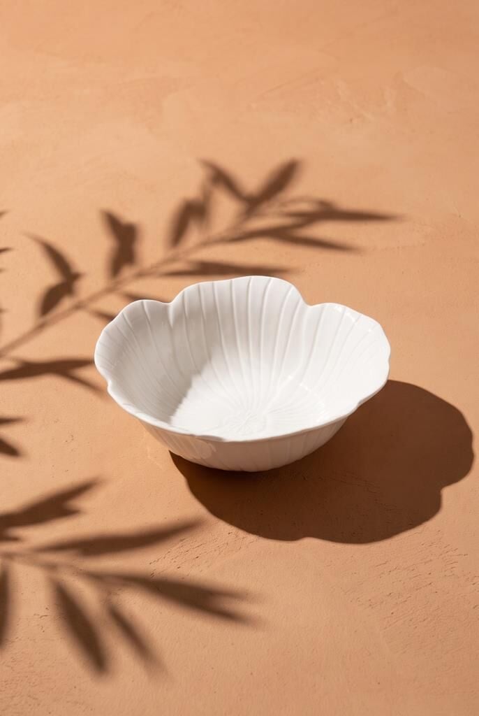 FLOWER PORSELEN TEKLİ BOL/SALATA KASE 21CM