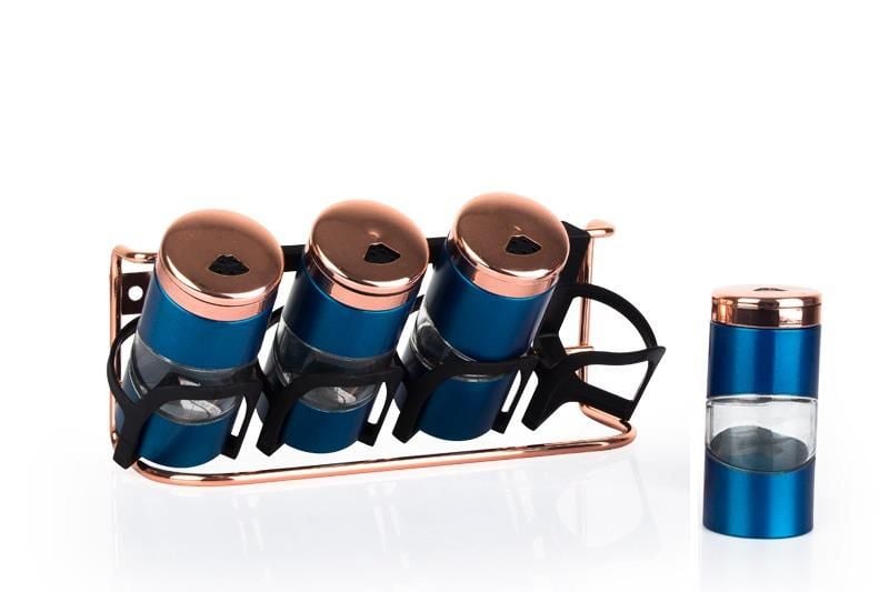 LACİVERT BAKIR 5 PARÇA BAHARAT SETİ