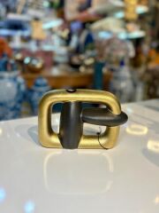 SİYAH ALTIN VAZO/DEKOR 18X6X12CM