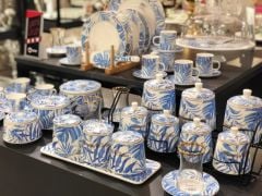 MAVİ TROPİK DESEN 4 PARÇA BAHARAT SETİ