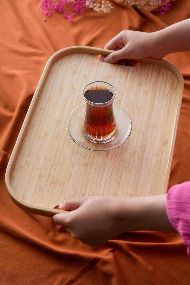 BAMBU DİKDÖRTGEN TEPSİ 40X38CM